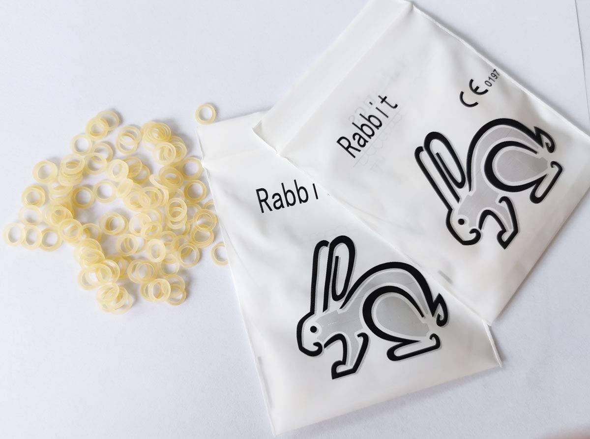 200 Pcs Amber 3/16 Elastic Rubber Bands 2.5oz Light Force Braces Dental Orthodontic Latex Bands Dentist Great for Dreadlocks, Braids, Top Knots Free Placers