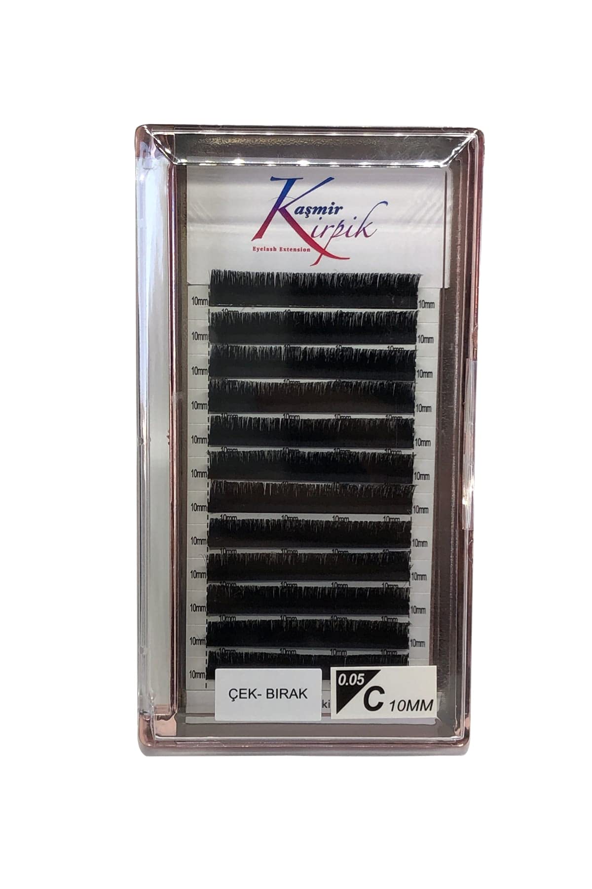 Kaşmir Kirpik Çek- BIRAK C Kıvrım 0.05 mm 10 numara tek boy kirpik