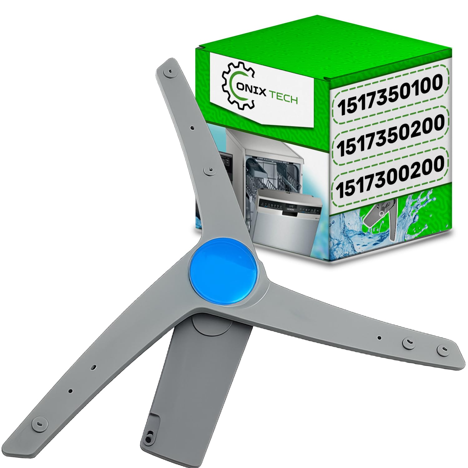 Aspersor Inferior para Lavavajillas con Código Original 1517350100 1517350200 1517300200 para Beko para Arcelik para Grunding C00869435 C00869436 para Whirlpool - Garantía de 5 Años - ONIX TECH
