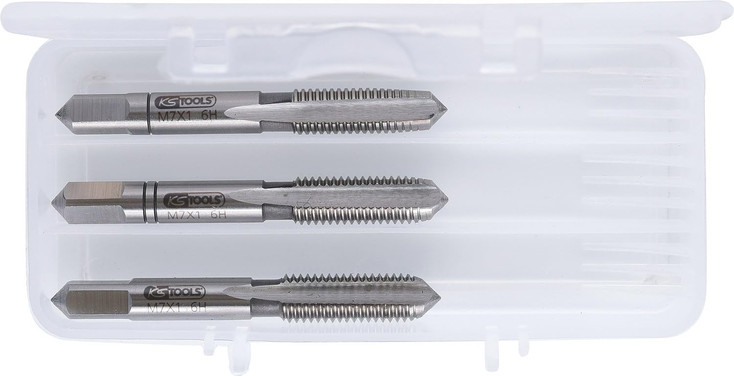 KS Tools 331.0070 Serie di Maschi a Mano in HSS M, M7X1, 3 Pezzi