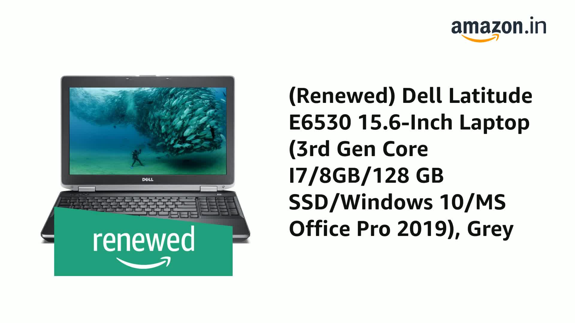 Buy Renewed Dell Latitude E6530 15 6 Inch Laptop 3rd Gen Core I7 8gb 128 Gb Ssd Windows 10 Ms Office Pro 19 Grey Online At Low Prices In India Amazon In