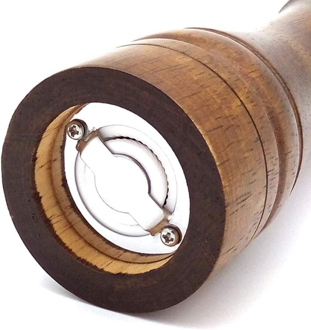 Macina sale e pepe, macina pepe fatto a mano in quercia, tazza in ceramica, pepe, macina pepe nero, macina spezie da cucina, macina pepe, macina pepe, macina sale da 10 pollici, macina sale e pepe (ma