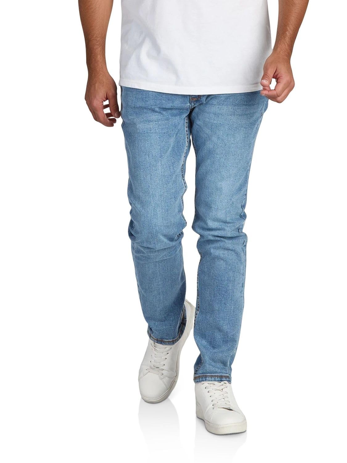 DENIMFY Jeans Herren Stretch Straight Fit DFMiro Jeanshose Baumwolle Denim Blau Schwarz Grau 30 31 32 33 34 36 38 40