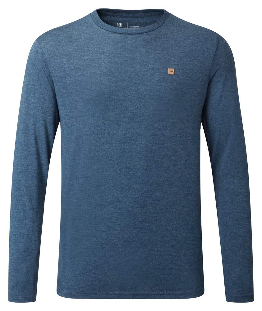 TreeBlend Classic Longsleeve Shirt Mens, Dark Ocean Blue Heather