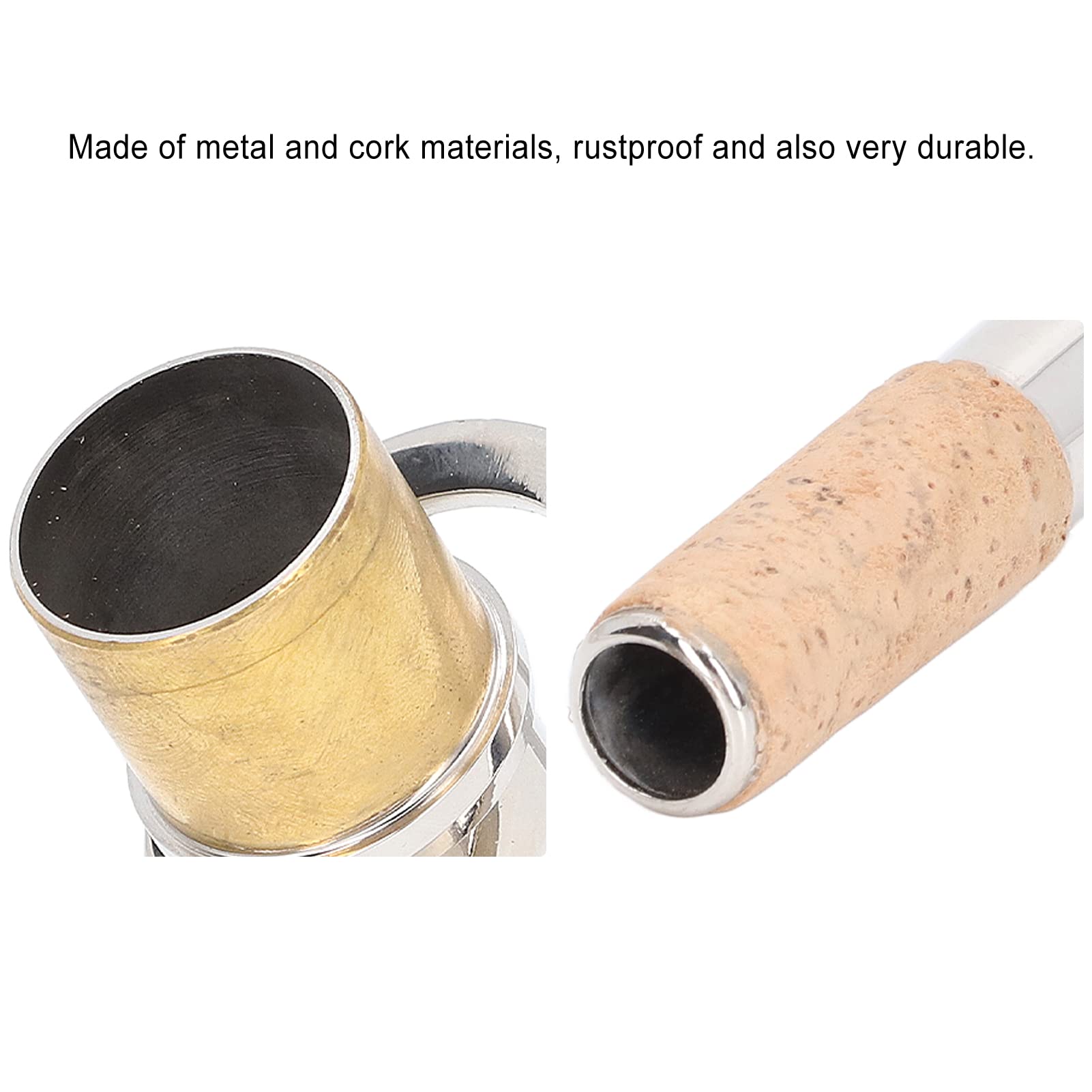 Bocal pour saxophone alto, 24,5mm Remplacement de bocal pour saxophone alto Performance améliorée et portable Accessoire pour joint de tête de bocal pour saxophonistes