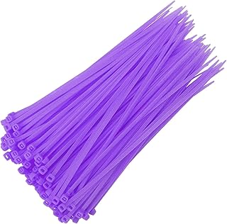 أربطة كابلات بسحاب متين مقاس 10 سم، أربطة أسلاك من البلاستيك فاخرة مع زوايا فوم قوة شد 8 كجم للأماكن الخارجية، 100 قطعة