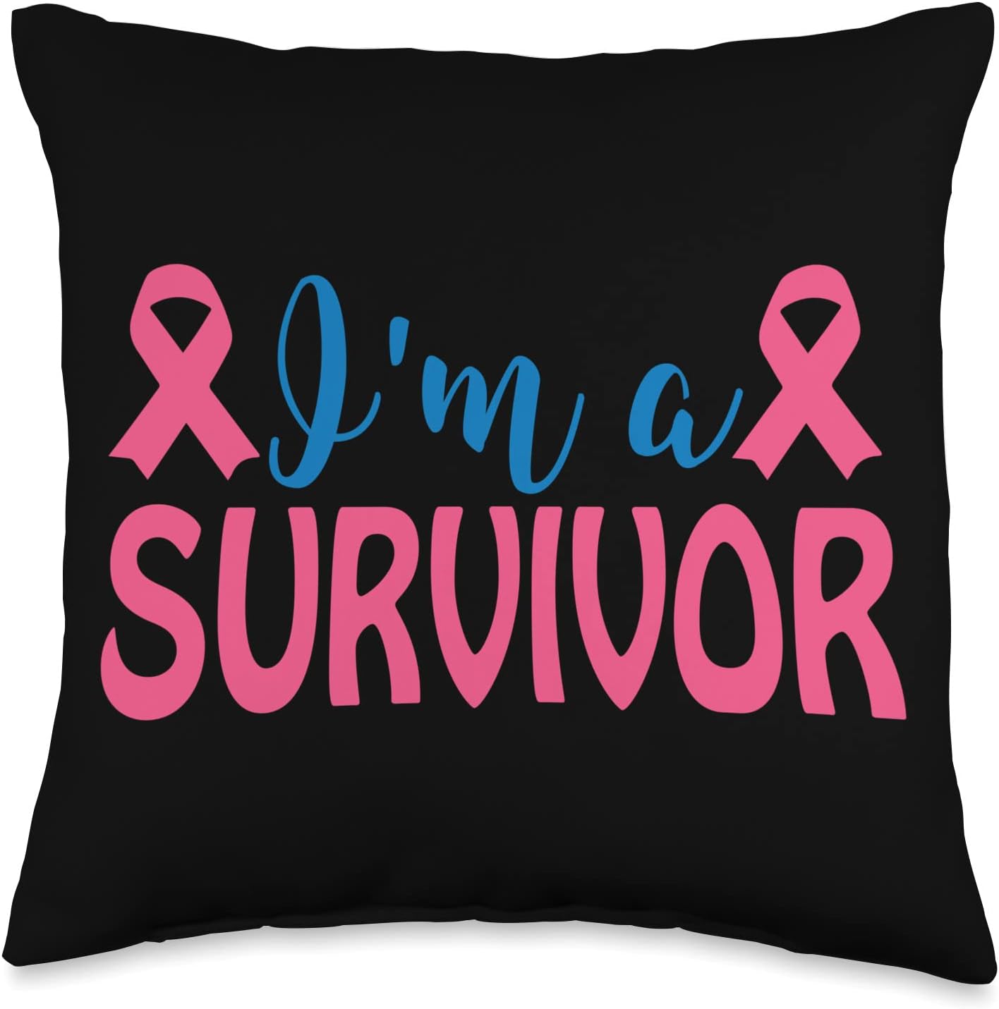 Breast Cancer Awareness Month I'm A Survivor Throw Pillow
