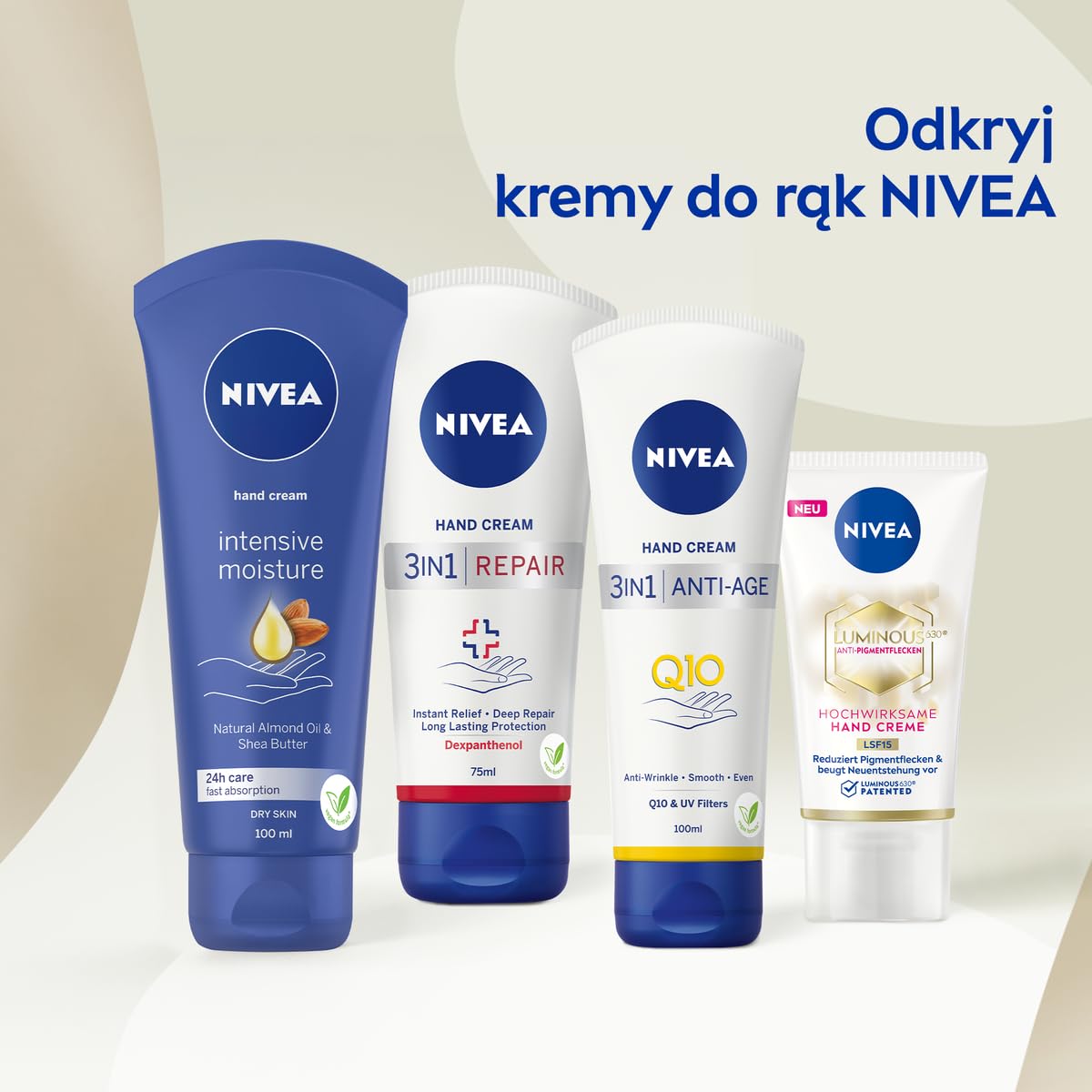 NIVEA Crema per mani idratante intensa con olio di mandorle e burro di karité, 100 ml