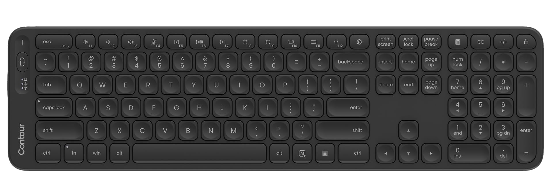 Contour Design Light Contour Balance Full-Size Keyboard Wireless Uk Layout