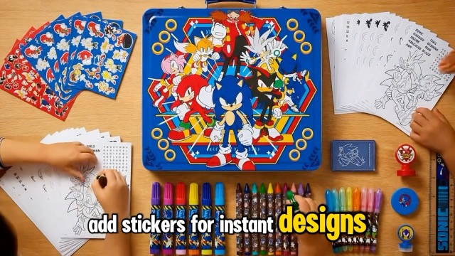 Amazon.com: Sonic the Hedgehog Deluxe Activity Set, Carrying Tin