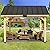 YOLENY 11'x12' Wood Gazebo, Outdoor Hardtop Spruce Wooden Frame Gazebos with Waterproof Asphalt Roof for Garden, Patio, Lawns, Parties