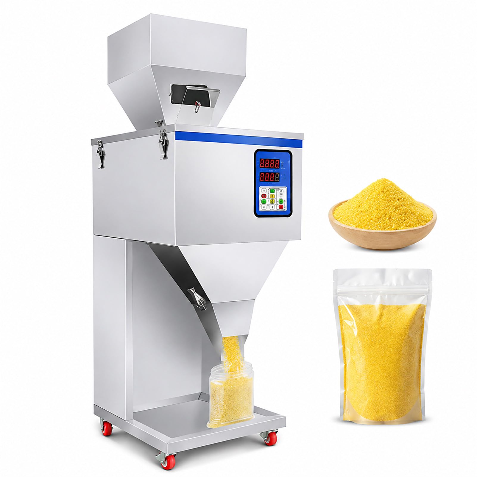 Macchina riempitrice automatica per polveri, 8-15 sacchetti/minuto 10g~999g