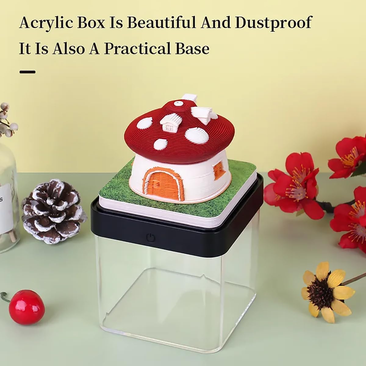 Time Piece, calendario 2026, blocco note 3D, creativo da scrivania, blocco note fai da te, blocchi artistici, sculture di carta, regalo per scuola, casa, ufficio (rosso)