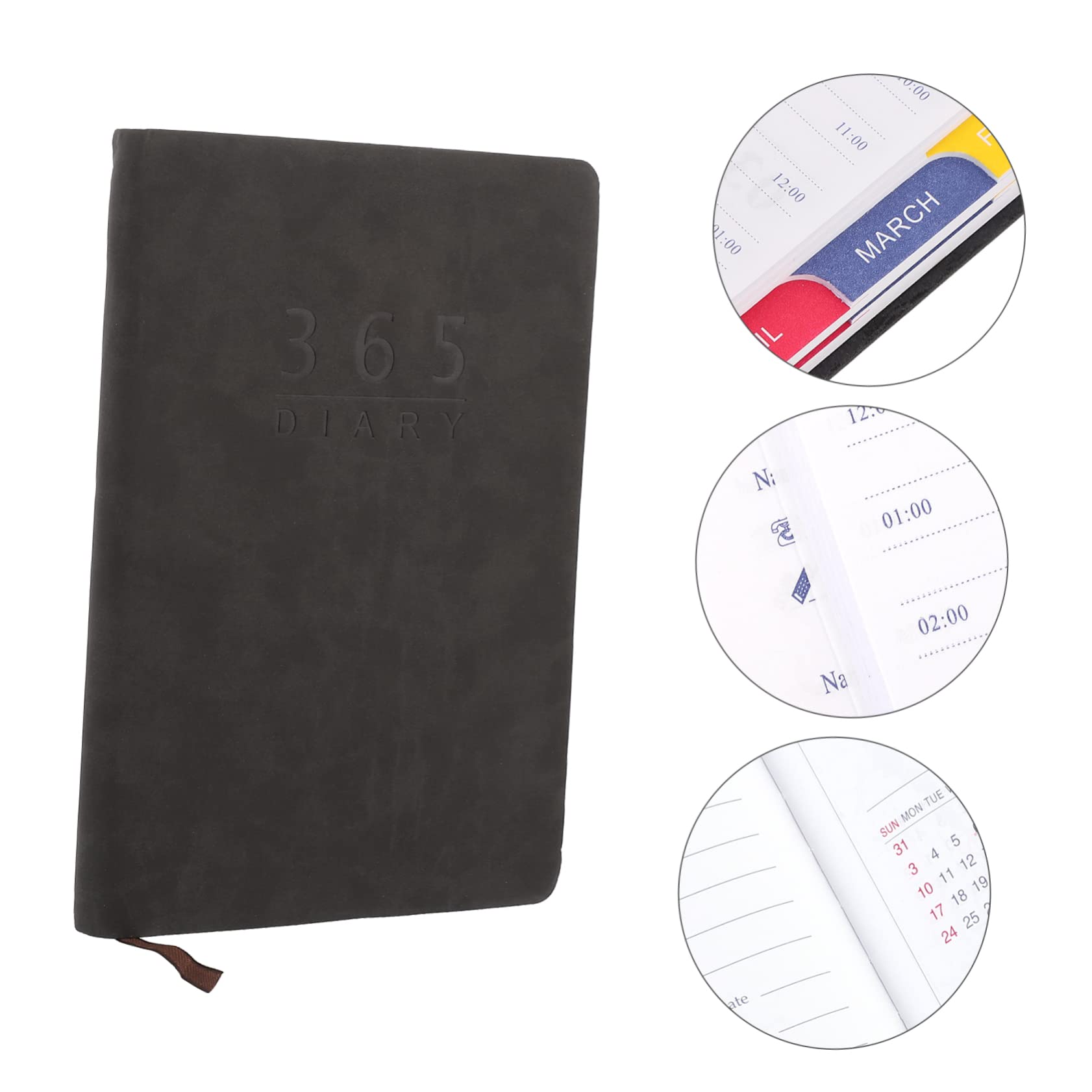 Lurrose 3piezas Agenda Diaria y Pegatinas Planificador Portátil Para y Cuaderno De Organización Mensual y