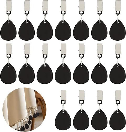 WOPPLXY 18 piezas de pesos de mantel para mesas de picnic, colgante de mantel, con forma de lágrima, pesos de mesa con clip de metal al aire libre,