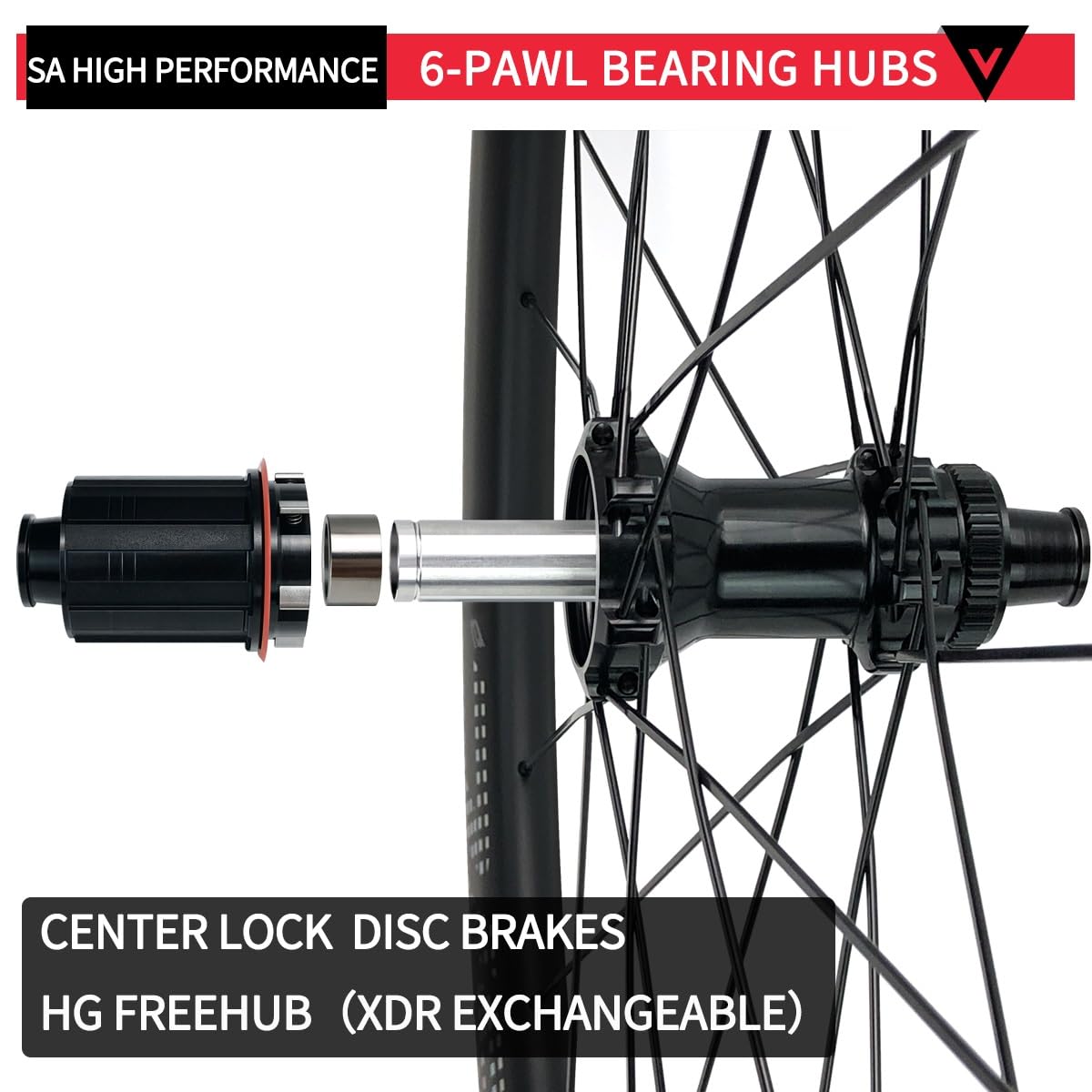 700C zestaw kół do roweru szosowego 50 mm ultralekkie koła z włókna węglowego sześć gwoździ centralny zamek hamulec tarczowy 100/142 mm 24-otworowa oś cylindryczna szybkie zwalnianie dla 9-12