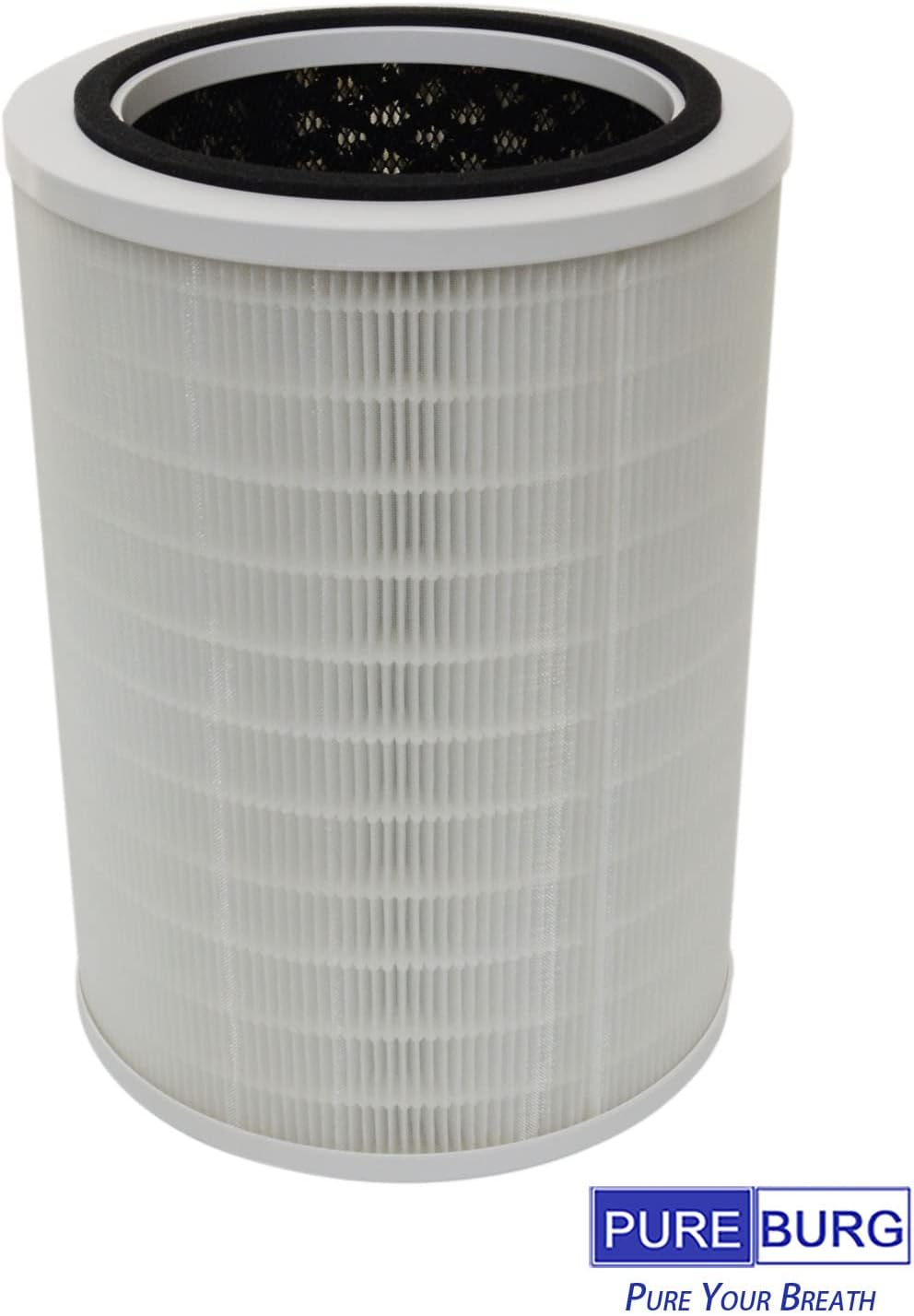 PUREBURG 12010 Replacement Filter Compatible with Clorox 11010 11011 Large Room Air Purifier, H13 HEPA 4-Stage Filtration Activated Carbon 2-in-1 Air Clean