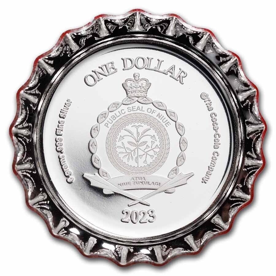 2023 No 2023 Bottle Cap Shape 6g 999 Fine Silver Coin $1 Niue Legal Tender $1 Not Graded Mint State