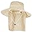 Sun Hats for Men Women Fishing Hat UPF 50+ Breathable Wide Brim Bucket Hats Summer UV Protection Safari Hat with Neck Flap Beige