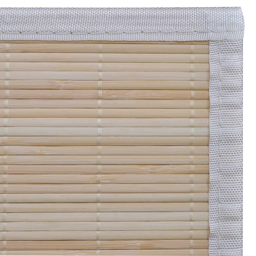 Tapis en Bambou Tapis Naturel Tapis Bambou Tapis Antidérapant en Bambou Naturel Idéal pour Le Salon Tapis en Bambou 100 x 160 cm Naturel Je