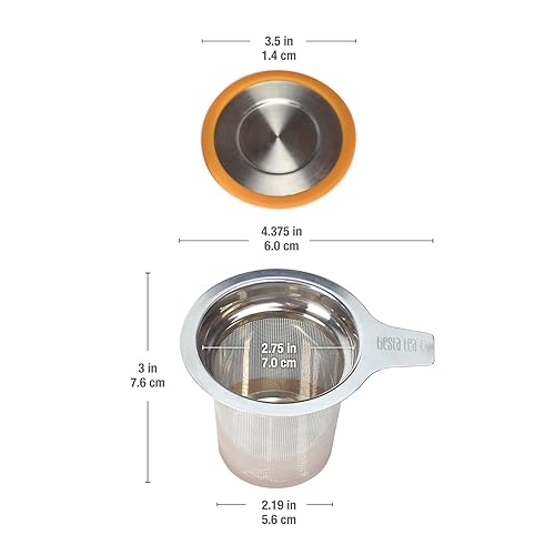 Miniatura 4 de Tiesta Tea - Cesta de cerveza, infusor de cesta de té de acero inoxidable para té de hojas sueltas  Infusor de té reutilizable con malla fina, agua