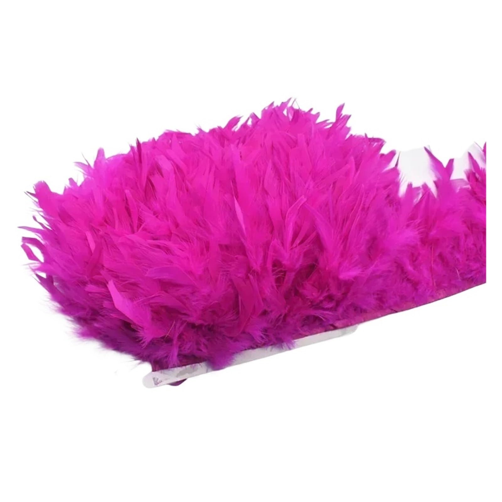 Boa plumas marabú esponjosas de pavo con cinta de flecos para remates de ropa 7