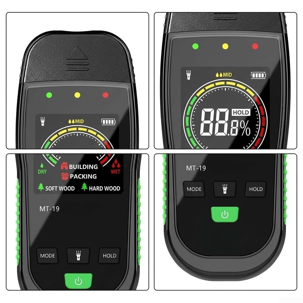 Holzfeuchtemessgerät 2-Pin LCD Display Daten-Hold
