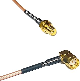 0.5 feet RG316 RP-SMA Female to RP-SMA Male Angle RF Pigtail Coaxial Cable