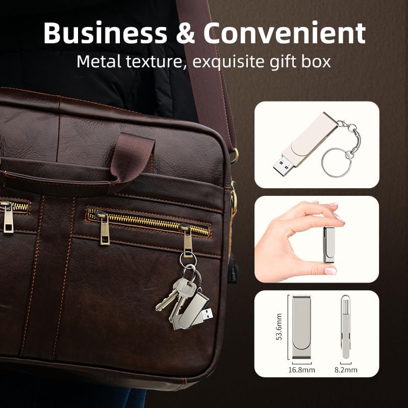 Miniatura 6 de Bilious USB Thumb Drive 2.0 portátil diseño de llavero USB Stick, disco de memoria de estilo metal, unidad de bolígrafo impermeable para