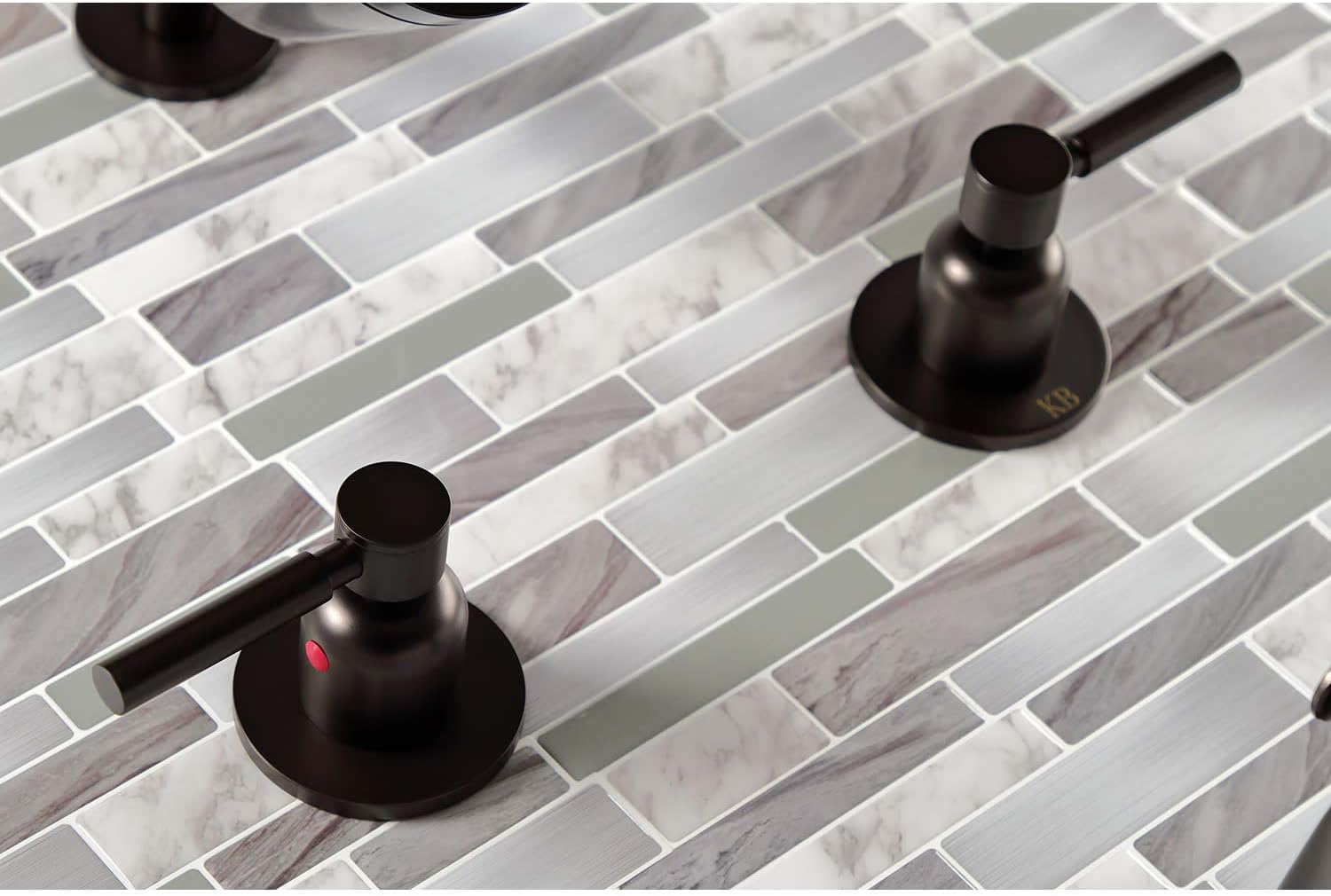 Kingston Brass KBX8142DL Concord Double-Handle Tub and Shower Faucet in Polished Brass