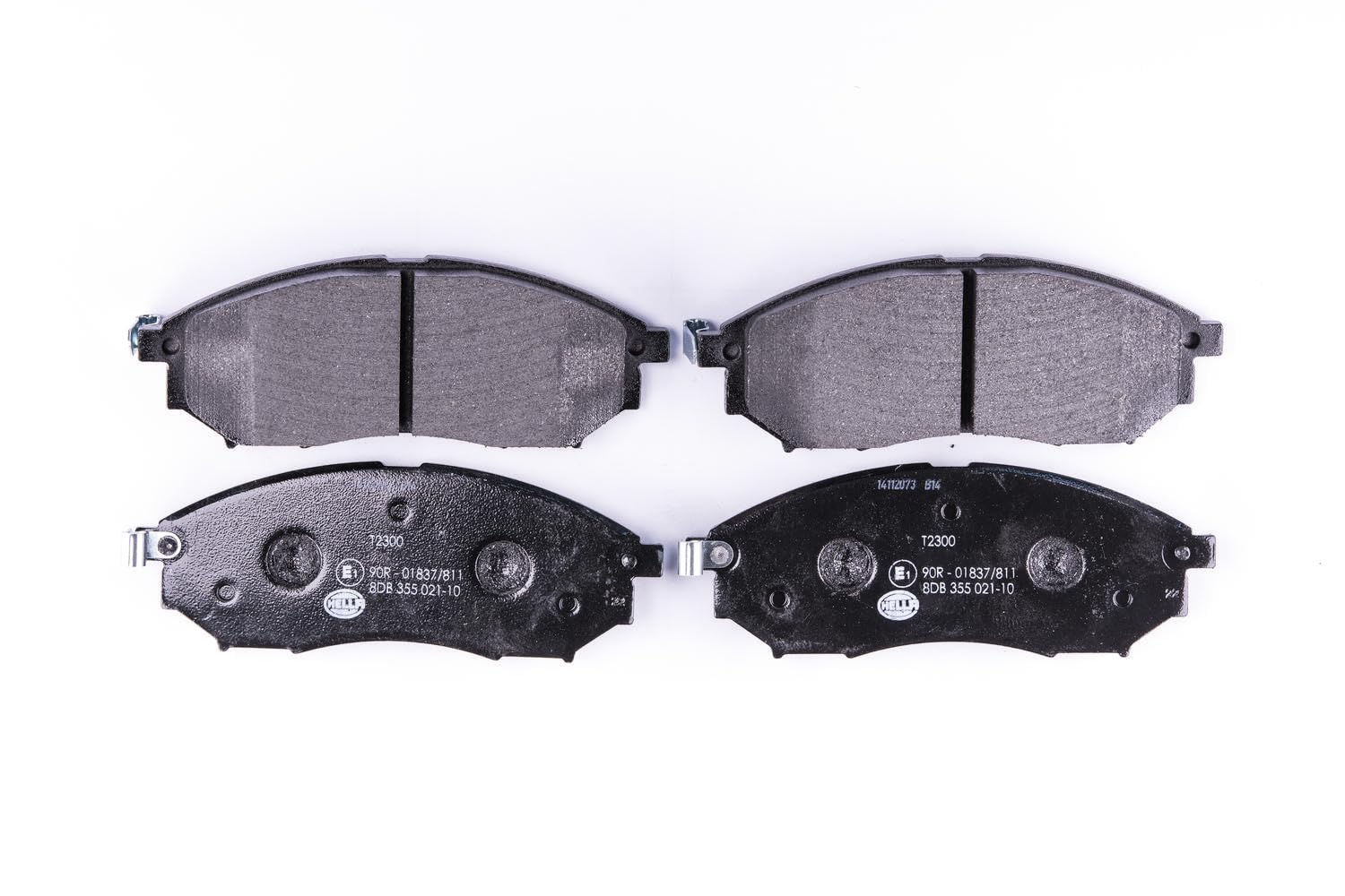 HELLA 8DB 355 021-101 Brake pad set - with acoustic wear warning - T2300 - for e.g. INFINITI / NISSAN