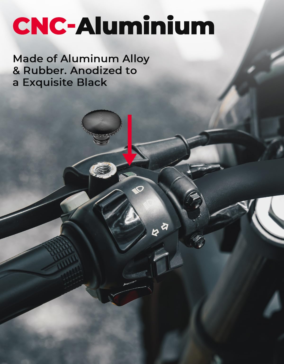 KEMIMOTO Universal M8 Motorrad Spiegel Blindstopfen Schrauben, CNC Aluminium, Motorrad Abdeckkappen für M8 Spiegelgewinde, Gewinde Verkleidungsschrauben, 2 Stücke
