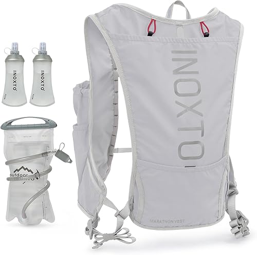 Miniatura 1 de INOXTO Mochila de hidratación para correr, ligera, aislada, con bolsa de agua de 1.5 L, mochila para senderismo, senderismo, correr, ciclismo,