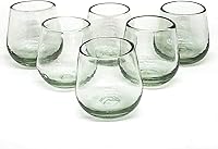 Vista 11 de Vasos grandes transparentes de 14 oz para margarita (juego de 4), vidrio reciclado, sin plomo, sin toxinas