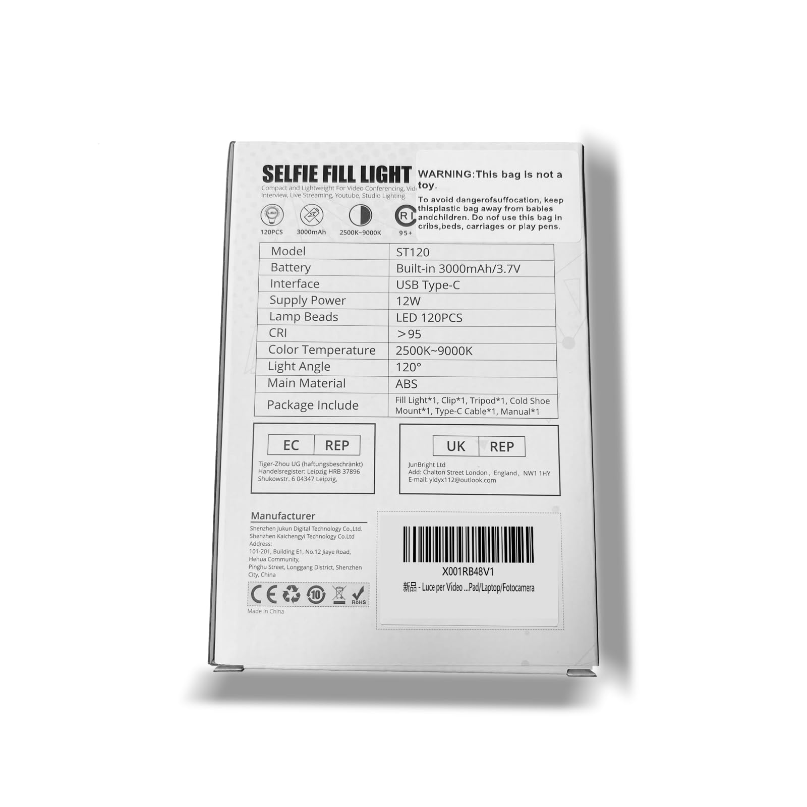 Luce per Video LED RGB, Luce Fotocamera Dimmerabile 2500-9000K CRI 95+ 120 LED con Treppiede e Clip, 3000mAh Batteria Lampada per Foto per Telefono/iPad/Laptop/Fotocamera