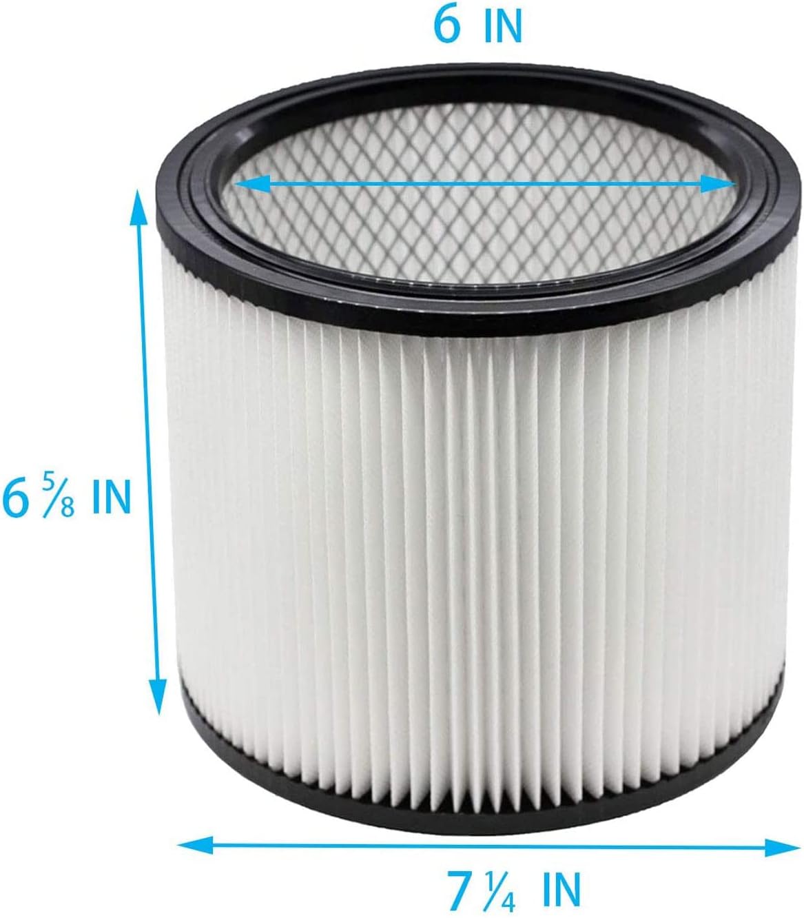 Extolife Replacement Filter Compatible with Shop-Vac 90350 90304 90333 Replacement fits for Shop Vac 4-16 Gallon most Wet/Dry Vacuum, Washable Synthetic Material, 2 PACK