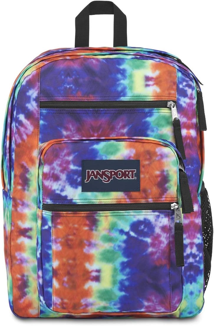 Laptop Backpack - Computer Bag with 2 Compartments, Ergonomic Shoulder Straps, 15” Laptop Sleeve, Haul Handle - Red/Multi Hippie Days