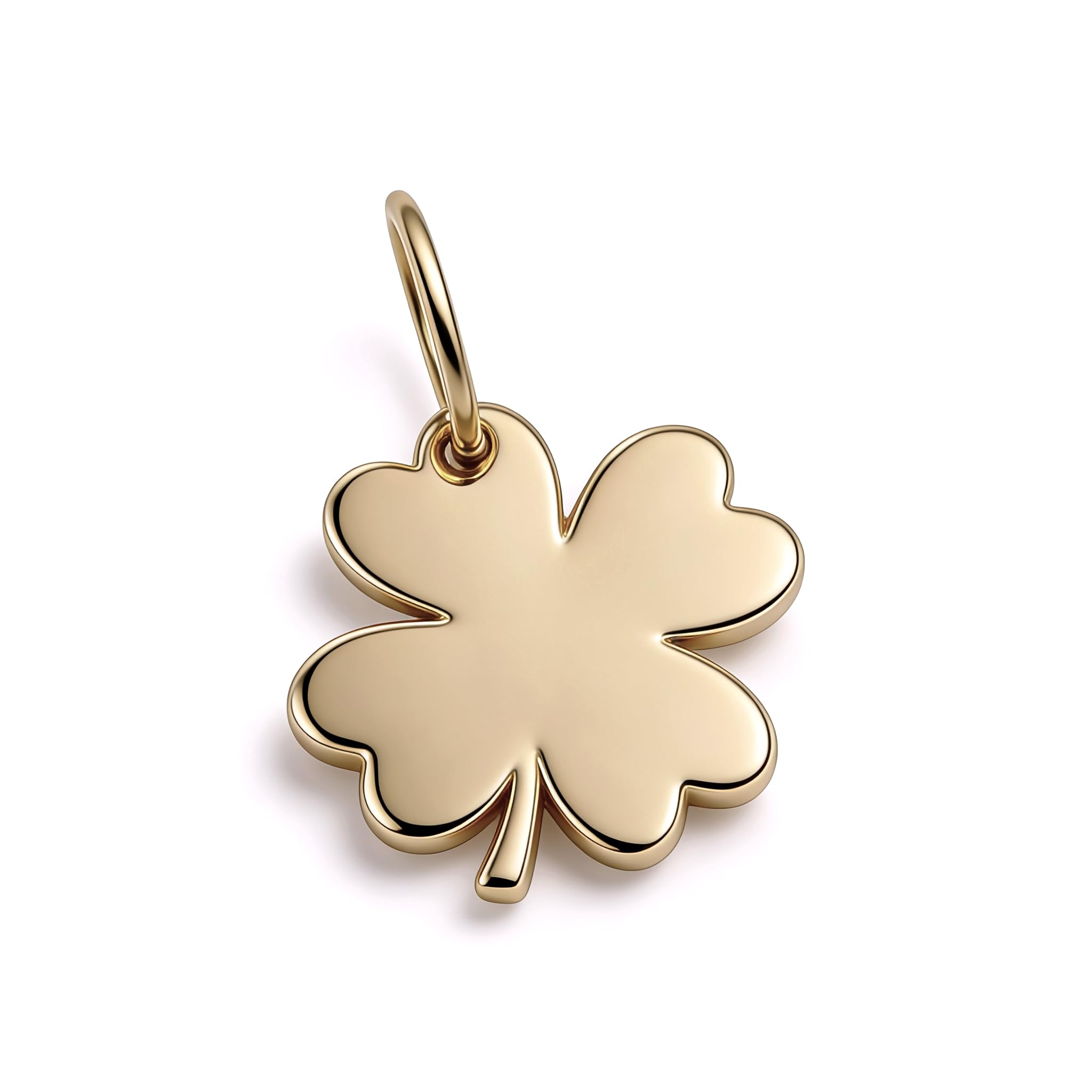 Pendentif – or 18 carats – 0.34 gr – feuille de trèfle porte-bonheur, bijou artisanal – Valeur refuge – Idée cadeau – poinçon 750 – Certificat d’authenticité – Salia Gold Paris