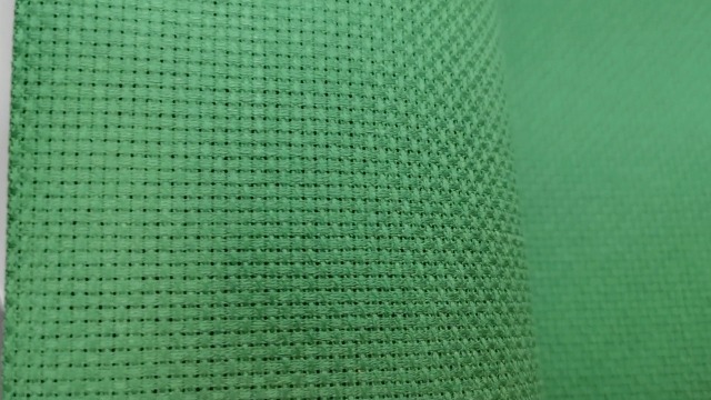 Image of 19 inch x 28 inch 14CT Counted Cotton Aida Cloth Cross Stitch Fabric (Pistachio Green vy dk)