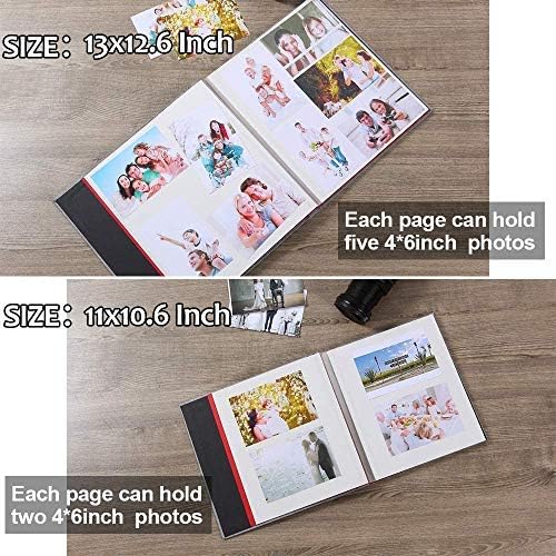 Vienrose Large Photo Album Self Adhesive for 4x6 8x10 10x12 Pictures Scrapbook Album DIY Scrap Book 40 Sticky Pages with A Metallic Pen - Image 3