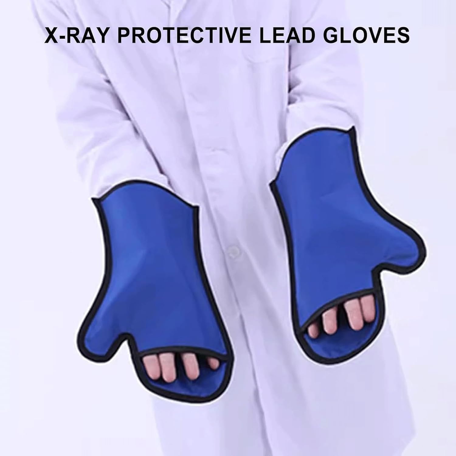 Guanti in piombo con protezione dai raggi X, punta semi-aperta, unisex resistenti alle radiazioni per uso veterinario, schermatura Pb da 0,5 mm, durevoli e comodi per risonanza magnetica e TC