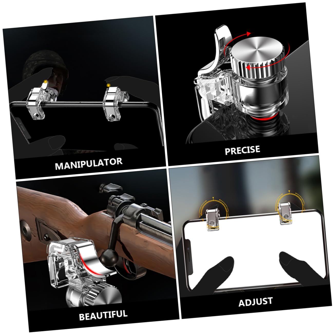Mikinona 3 Pairs Silikon Rutschfeste Pads Controller Löst Telefon Gamer Präzise Design