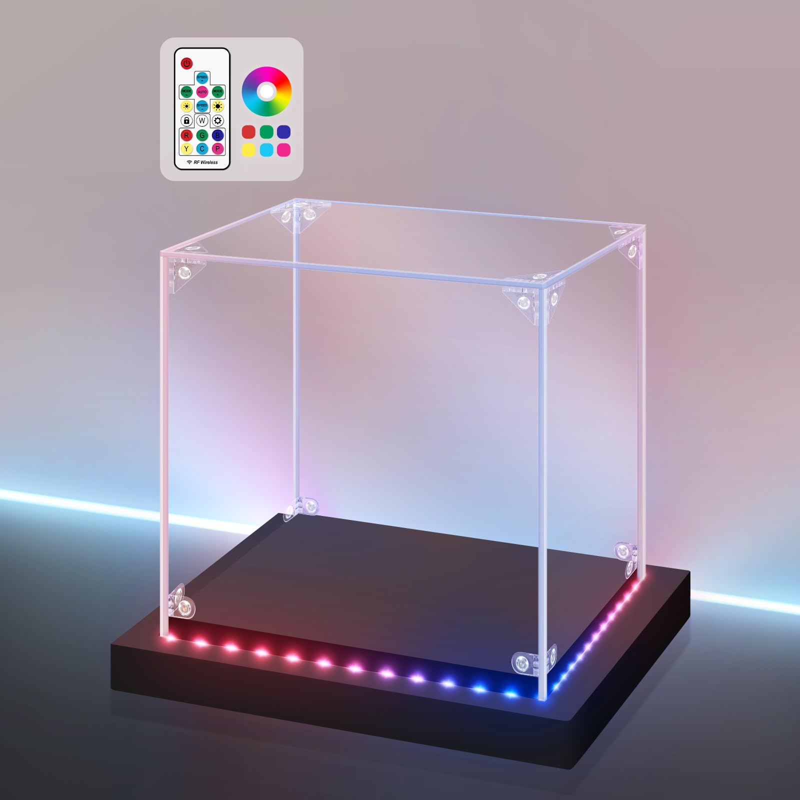 Huijintao Vitrine pour Collection, Vitrine Figurine, Vitrine Acrylique, Vitrine Exposition Transparent pour Voitures Miniatures, Figurines, Objets de Collection (15x15x25 cm