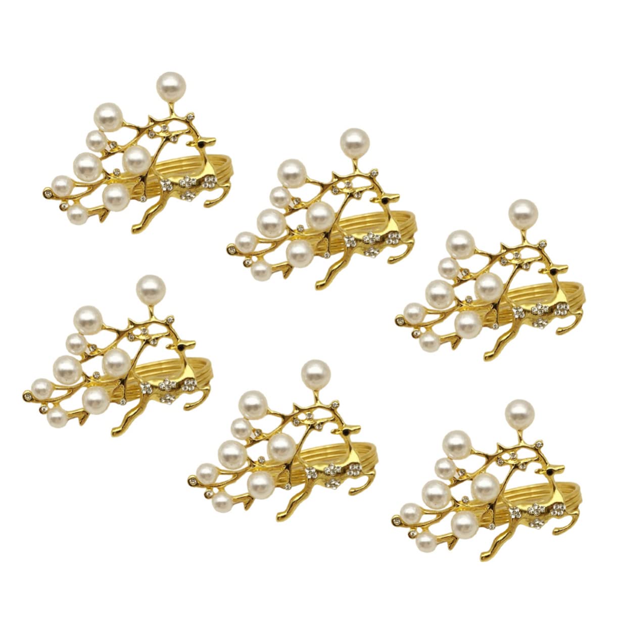 Alipis 18 Pcs Rond De Serviette De Noel Pinces à Serviettes De Noël Ronds De Serviette Renne Ronds De Serviette Festifs Décor De Table De Noël Décorations De Noël Porte-Serviette De Fête