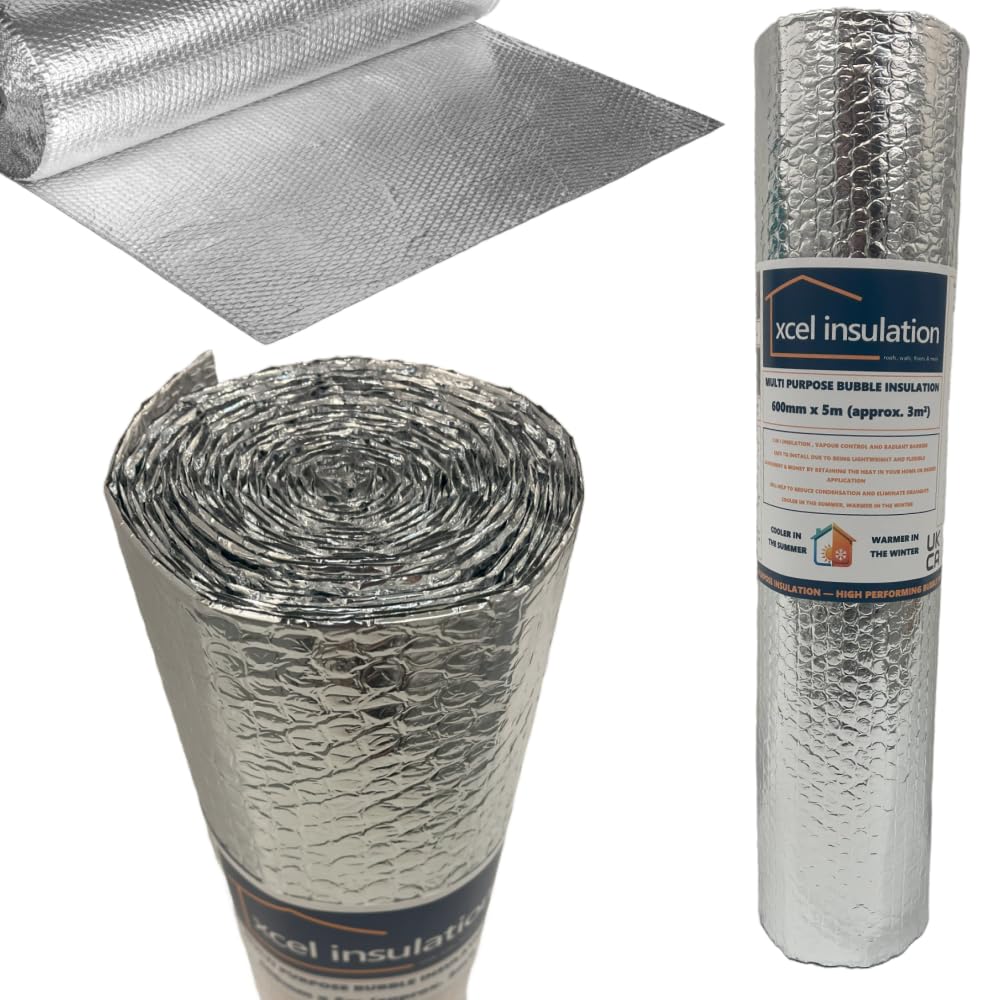 Xcel Insulation Silver 600Mm X 5M, Xcel Multi Purpose Insulation, Thermal Aluminium Foil, Reflective & Radiant Barrier