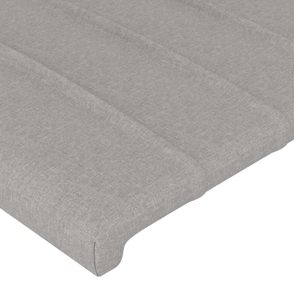 vidaXL Têtes de Lit Meubles de Chambre à Coucher Accessoires de Lit Simple Têtes de Cadre de Lit Intérieur Gris Clair 180x5x78/88 cm Tissu