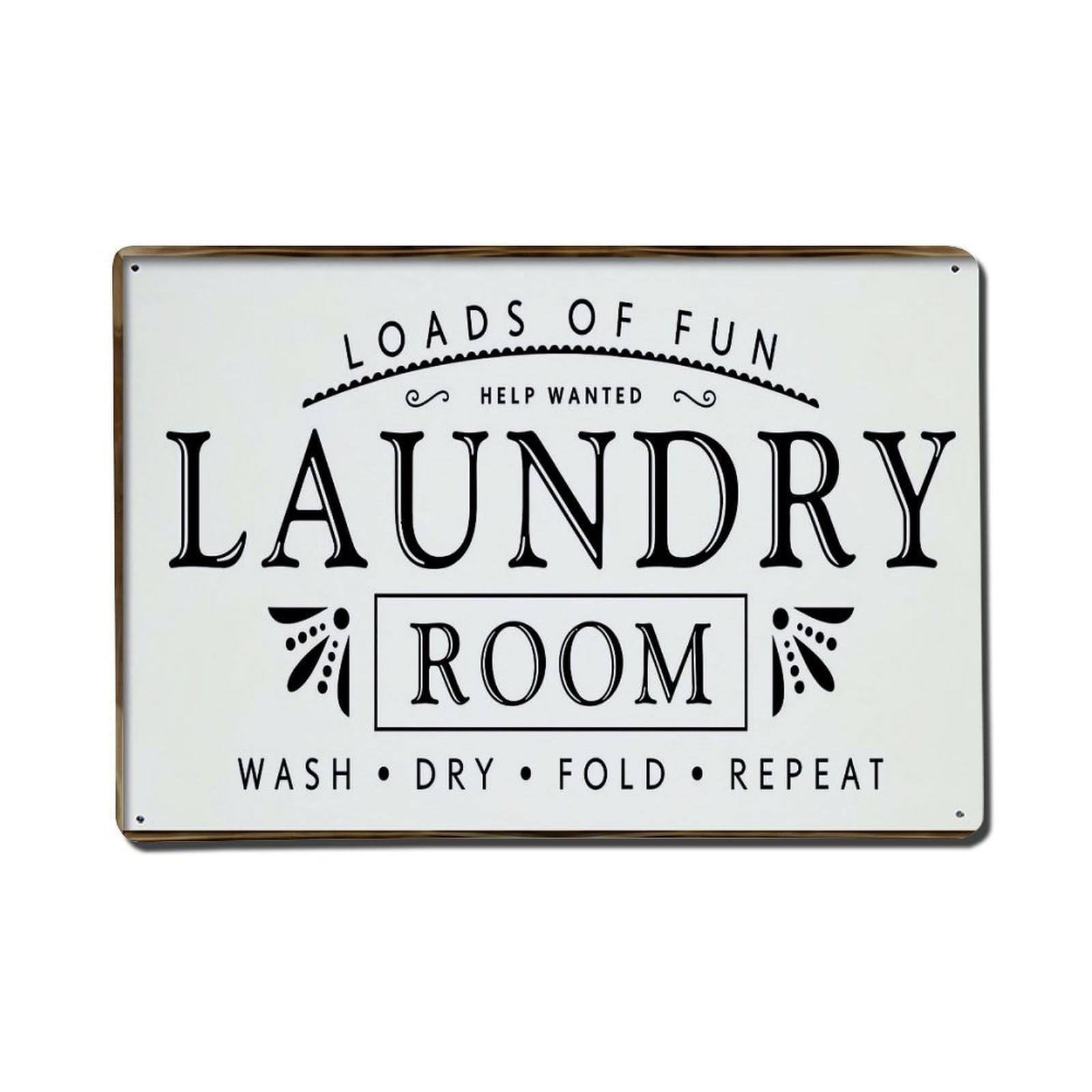 Nestemfo Vintage Loads Of Fun Laundry Room Tin Sign Metal Sign, Living Room,Bar, Home, Bedroom Wall Decor,Retro Metal Poster 8X12 Inches