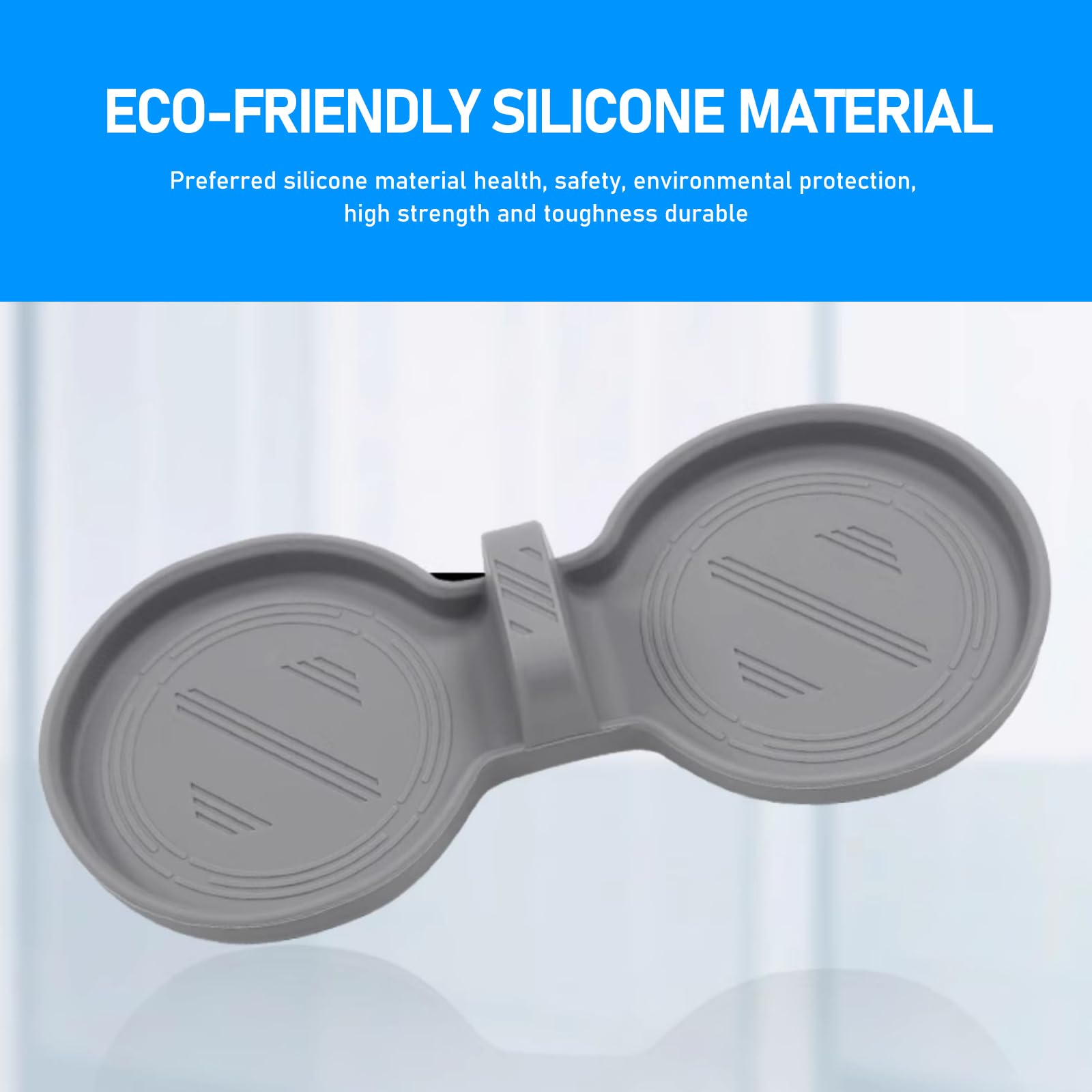 1 PC Car Coaster Environmentally Friendly Silicone Non-Slip Textured Scratch-Resistant Wear-Resistant Central Water Control Coaster Accessories Compatible with — view 6