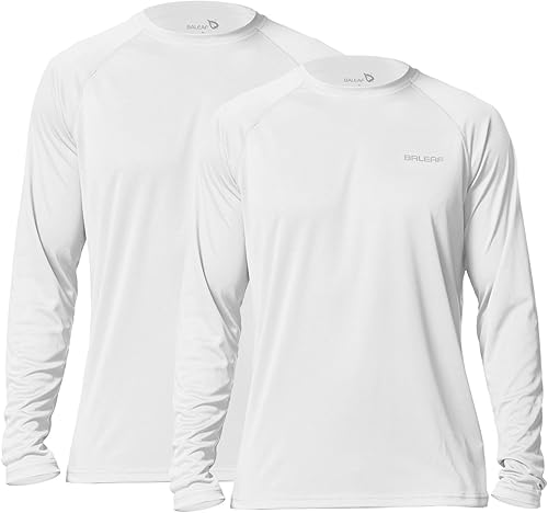 BALEAF - Camisas de protección solar para hombre, con protección UV SPF UPF 50+, manga larga, camisa de protección para pescar y correr, de secado