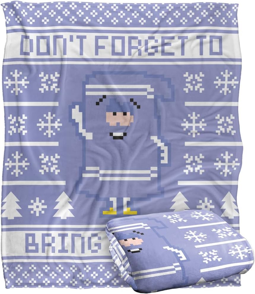South Park Blanket, 60"x80" Towelie Christmas Sweater Silky Touch Super Soft Throw Blanket